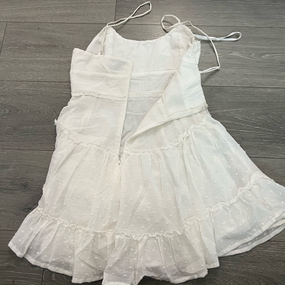 Hellomolly White Ruffled Spaghetti Strap Dress - image 3